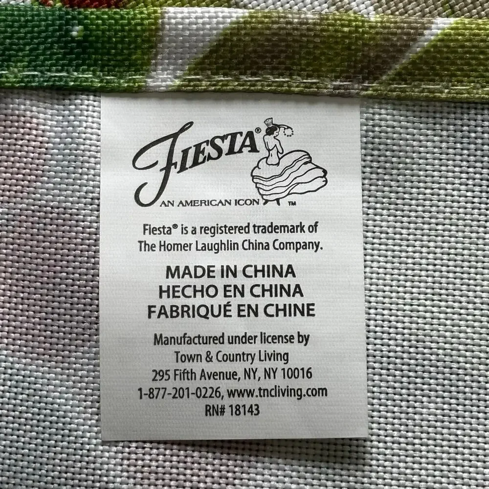 Fiesta Easy Care Tablecloth Red Berries & Greenery Buffet Cloth Long Rectangle